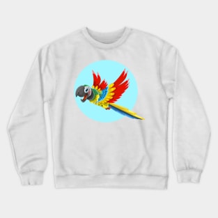 Cartoon Parrot. Crewneck Sweatshirt